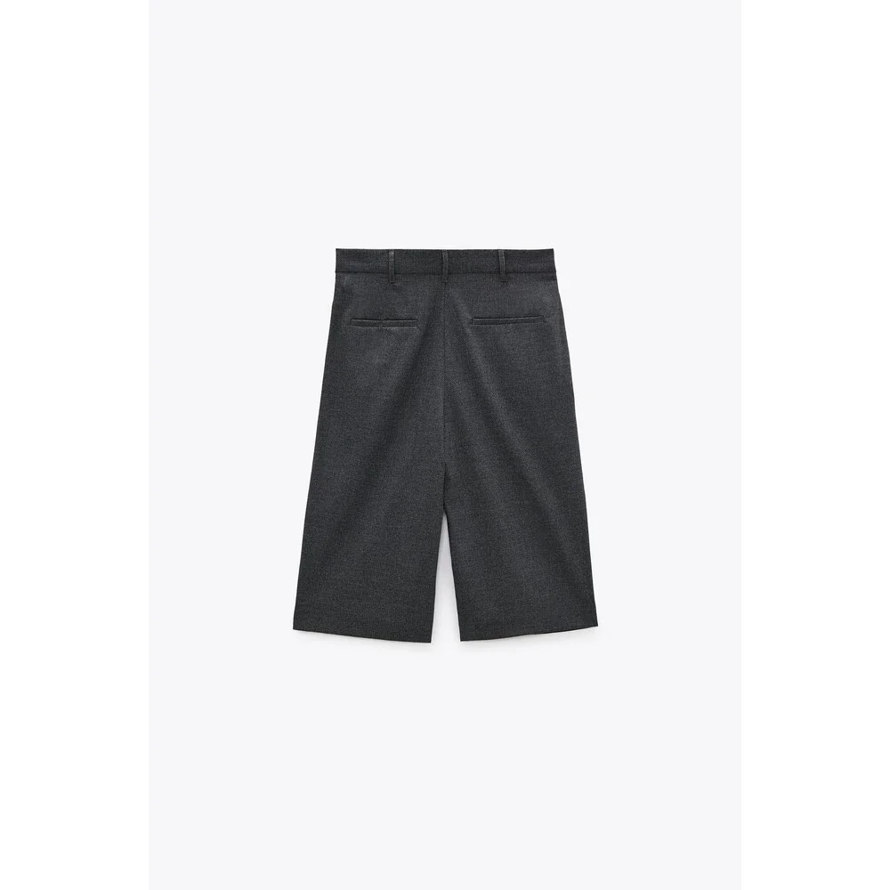 Zara Gray Pinstriped Bermuda Shorts (NWT)